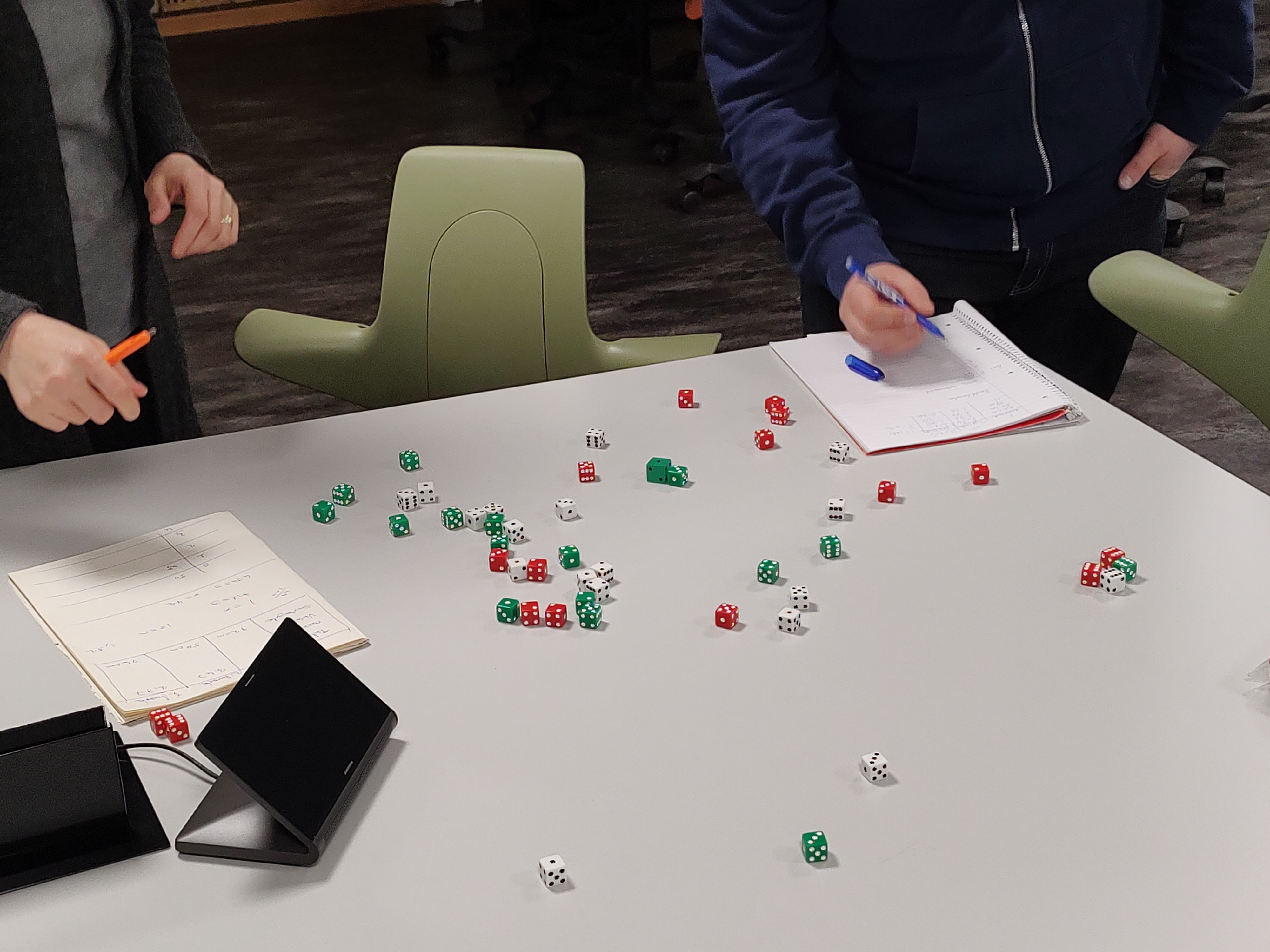 Terningkast som simulering av radioaktiv nedbrytning